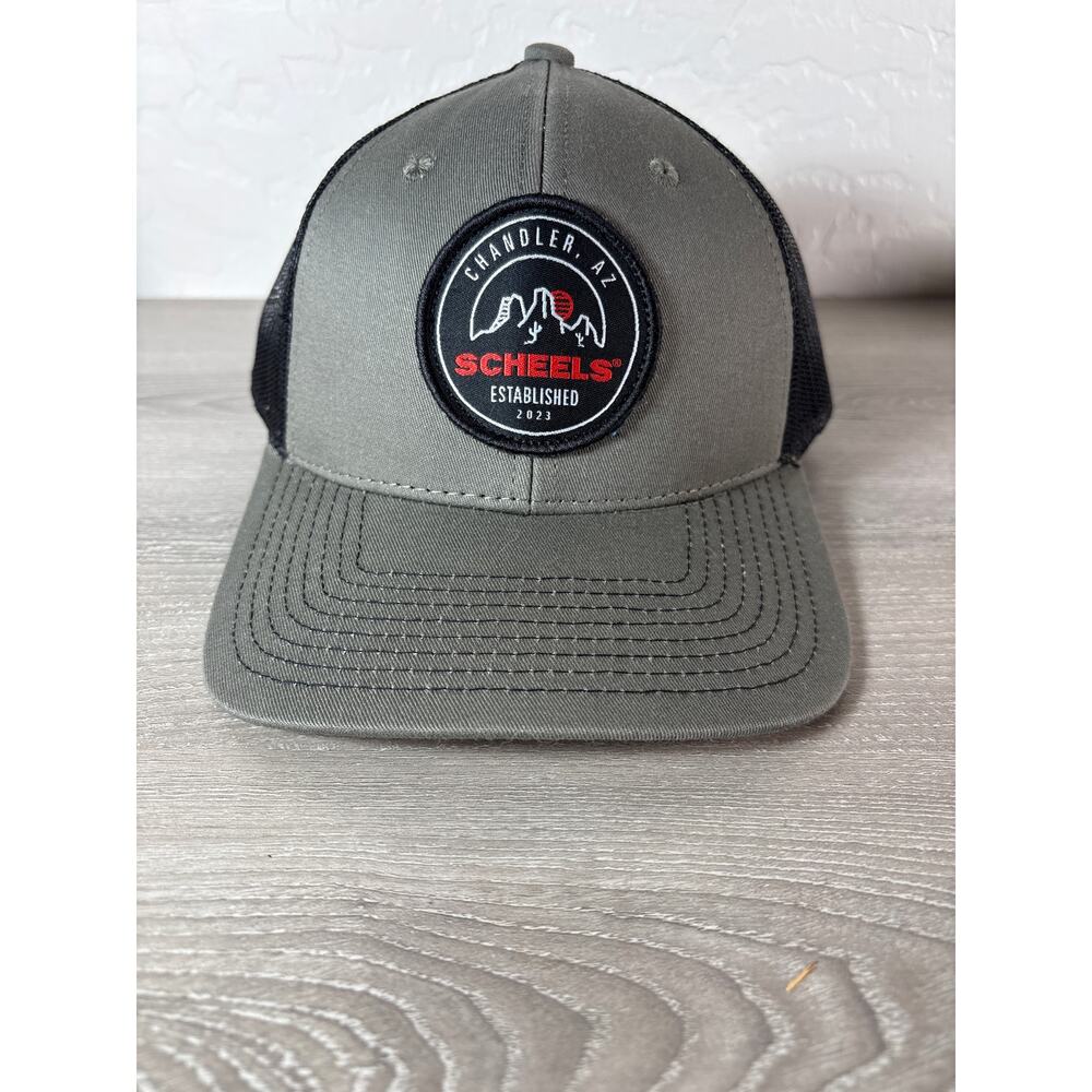 Scheels Chandler‎ Arizona Gray Black Men's Snapback Trucker Hat- EUC